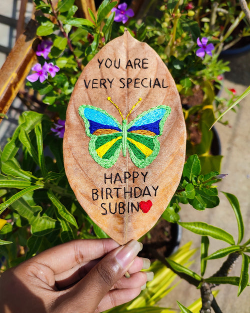 Little Wings, Lasting Wishes — Personalized Embroidered Birthday Keepsake