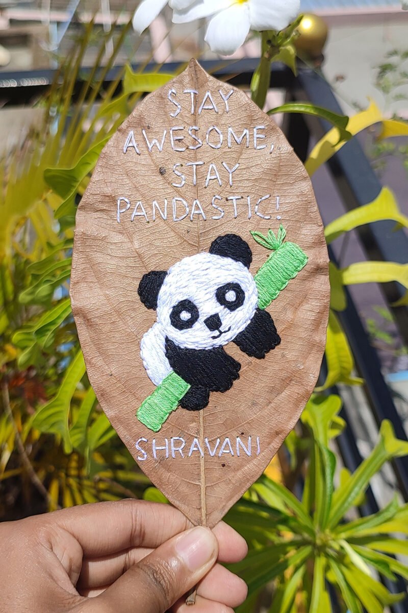 Nature's Panda - Leaf Art Gift