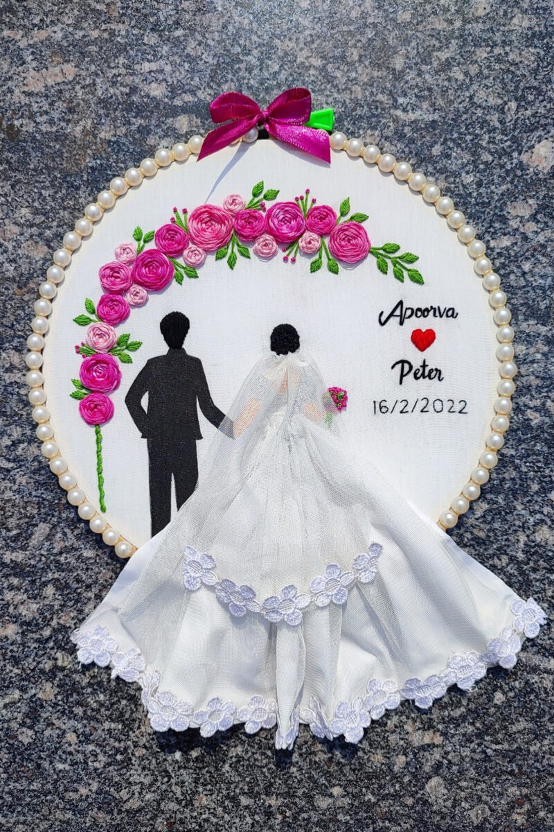 Wedded Bliss - Christian Wedding Hoop Art for Couples - Image 2