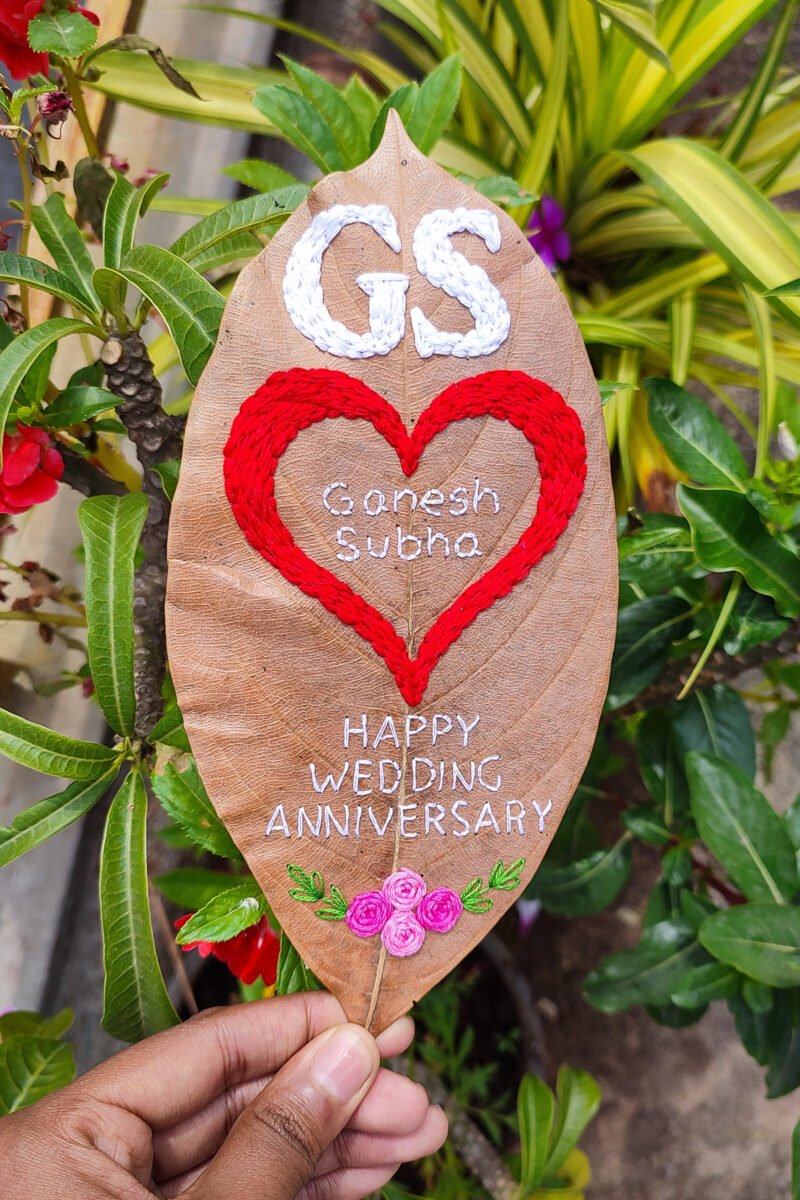 Forever Yours - Special Anniversary/Wedding Leaf Art Gifts - Image 2